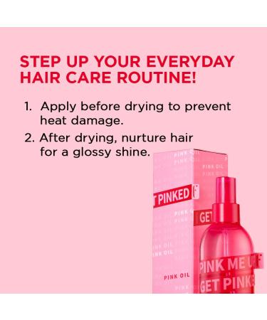 Buy GET PINK ME UP Hair Oil - Deep Hydrating Floral Essence Serum with Rose Extract Coconut & Avocado Oil - 6.7 Fl oz for Shiny Nourished Hair - International Shipping Available - Buy Online on GoSupps.com