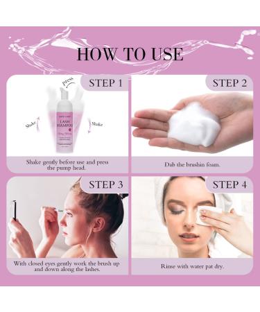 Lash Shampoo for Extensions | Gentle Eyelid Cleanser 150ml | Deep Cleansing & Nourishing Foaming Makeup Remover - Arison - Buy Online on GoSupps.com