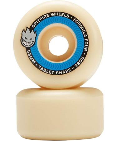 Spitfire Formula Four 99D Tablet Skateboard Wheels - 52mm White (Set of 4) - Buy Online on GoSupps.com