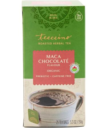 Teeccino Herbal Tea Maca Chocolat Rich & Roasted Herbal Tea That s Caffeine Free & Prebiotic with Natural Energy from Adaptogenic Peruvian Maca 25 Tea Bags - Buy Online on GoSupps.com