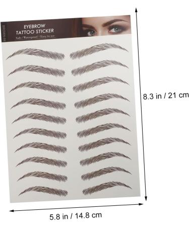 OHPHCALL 9 Sheets Waterproof Eyebrow Stickers Eyebrow Stickers Waterproof Temporary Brow Tattoos 6d Template - Buy Online on GoSupps.com