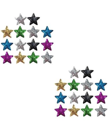 COHEALI 28 Pcs Clothing Stickers Outfit Decals Clothing Sewing Patches Clothes Star Applique Badge Adhesive