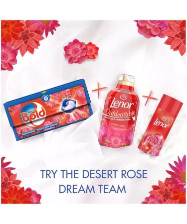 Bold All-in-1 Pods Laundry Washing Capsules 25capsules Built in Lenor Softener Desert Rose Scent 2Pk + Our Gift for You: Organza Small Bag Size: 9x7x0.1cm - Buy Online on GoSupps.com