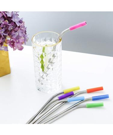 U-K Silicon Tips Cover for Stainless Steel Straws 6 mm 8Pcs Multi- Colors Soft Food Grade Silicone Straws Nozzles Reusable Cover for 1/ 4'' Wide Straws Practical & Popular - Buy Online on GoSupps.com