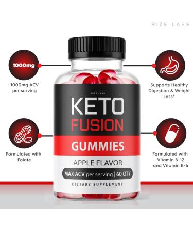 Keto Fusion ACV Gummies - Advanced Formula for Weight Loss - 60 Gummies - Buy Online on GoSupps.com