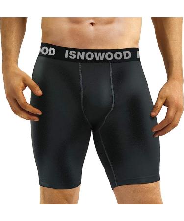 iSnowood Men's Compression Shorts - Large, Black - Running & Workout Underwear - Buy Online on GoSupps.com
