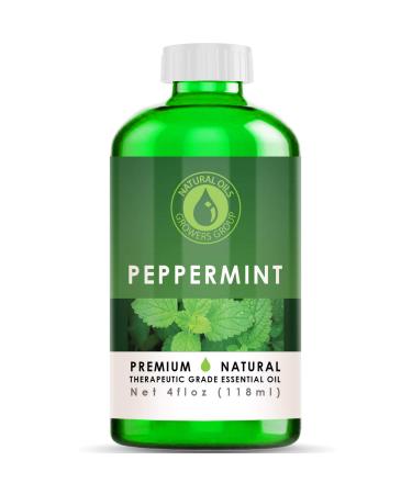 4 oz - Peppermint Essential Oil - Therapeutic Grade Peppermint Oil - 4 Ounce Bottle
