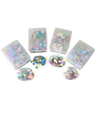 HONEYSEW 400pcs Quilting Pin Patchwork Pins for Sewing 4 Size and 4 Style