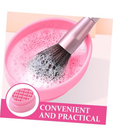 MAGICLULU Makeup Brush Cleaning Cup Makeup Brush Cleaner Silicon Brush Cleaner Pad Brush Washing Tools Brush Scrubber Mat Makeup Brush Washing Tool Silica Gel Beauty Egg Drying Rack Pink - Buy Online on GoSupps.com