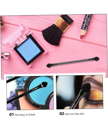 BIUDECO 30pcs Double Ended Eyeshadow Brush Highlighter Eyeshadow Sponge Artificial Fiber Black - Buy Online on GoSupps.com