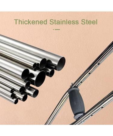 Adults Underarm Crutches Medical Adjustable Crutches with Spring Damping Stainless Steel Walking Crutches Suitable for Height 150-175cm/4' 9''-5' 7'' (Color : Grey Size : 1 Pair) anniversary Lucky - Buy Online on GoSupps.com