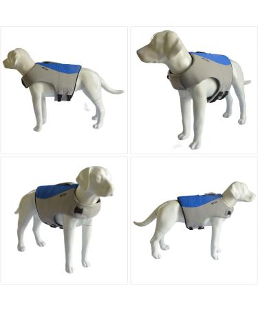 Dog Life Jacket Sport Style Dog Float Coat with Excellent Buoyancy Stylish Dog Swimming Safety Vest with Rescue Handle for Small Medium Large Dogs Blue S S (Bust 17"-22") Blue - Buy Online on GoSupps.com