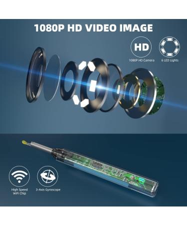 Ear Wax Removal Kit with 1080P Otoscope Camera and 8pcs Ear Picks - Ear Cleaner Camera for iPhone & Android - Buy Online on GoSupps.com