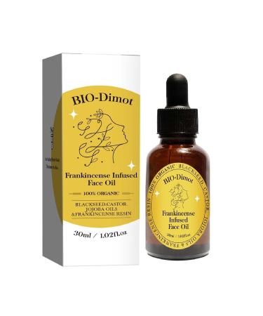 30 ML Frankincense Essential Oil Organic Castor & Jojoba Oils for Face Anti-Aging Facial Moisturizer Serum Natural Skincare Hydrates Skin Moisturizing (1 PCS)