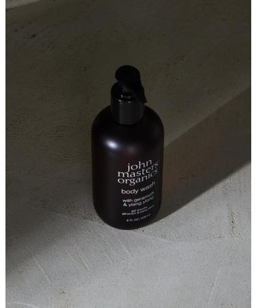 John Masters Organics Body Wash - Geranium & Ylang Ylang | Premium Organic Skincare | International Shipping Available - Buy Online on GoSupps.com