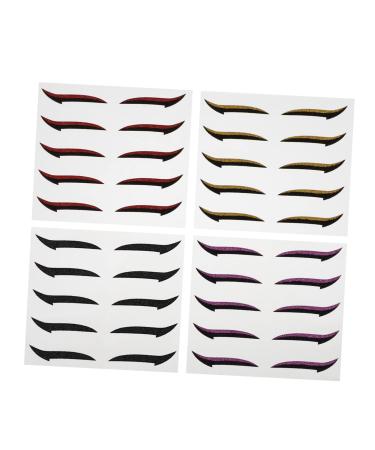 DRESSOOS Double Sided Eyelid 20 Pairs Eyeshadow Stickers Adhesive s Makeup Tape Eye Line Strips Applique Flash