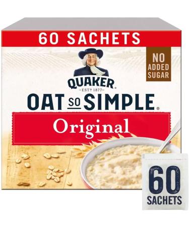 Quaker Oat So Simple Original (60 x 27g) - 60 Sachets | Good Source of Fibre & Helps Lower Cholestrol. Enjoy as part of a varied and balanced diet and healthy lifestyle. - Buy Online on GoSupps.com