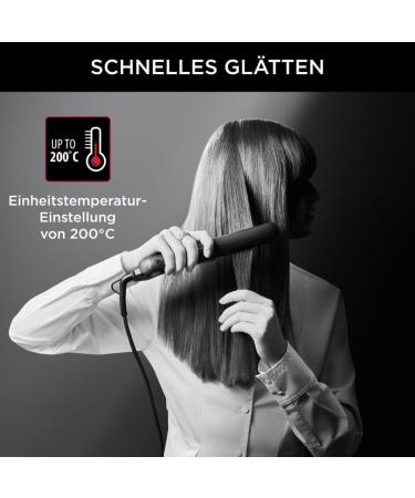 Rowenta SF161L X Karl Lagerfeld Easyliss Hair Straightener - Ceramic Tourmaline 200 C 2-in-1 Styling Black/Red - Buy Online on GoSupps.com