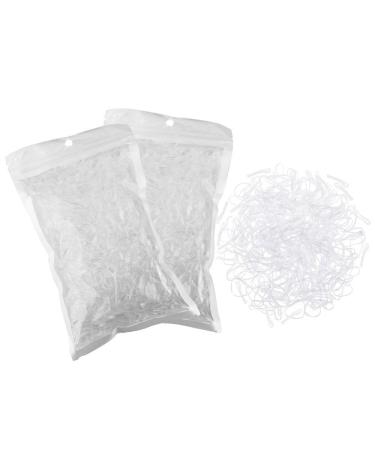2000 pieces Hair rubber bands Jtdeal mini hair ties hair rubber bands elastic hair band transparent