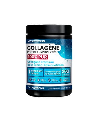Vitastrong. COLLinstant Hydrolyzed Collagen Powder 100% Pure Type I & III Premium Quality Flavor or Odour Vitastrong Bovine Powder Collagen with 10g Measuring Spoon