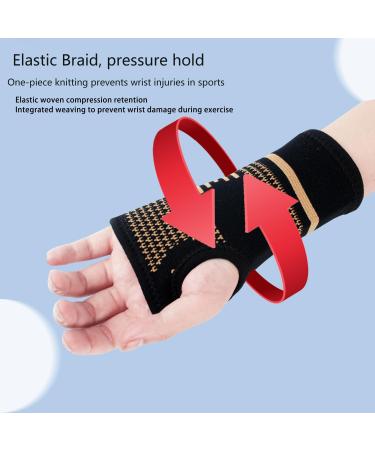 Dujia Copper Fiber Palm Protection Compression Support for Injury Recovery Pain Relief & Swelling (Medium - Buy Online on GoSupps.com