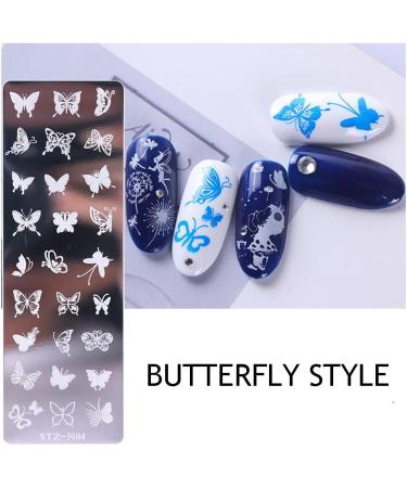 3-Piece Nail Stamping Kit | Butterfly Flower & Leaf Patterns | DIY Nail Art Templates for Stunning Manicures - Buy Online on GoSupps.com