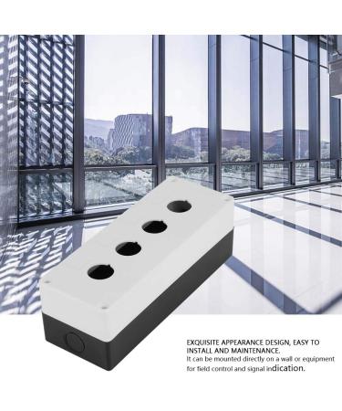 Niady BX4 22mm Waterproof Push Button Switch Control Box - Four Holes Protection Housing (White) - International Shipping Available - Buy Online on GoSupps.com