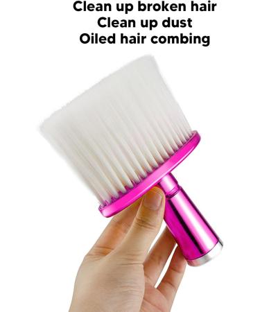 Hair Cutting Brush Barber Brush Neck Duster Rosy Red Lightweight Soft Fiber Bristles for Barber for Hair Salon - Buy Online on GoSupps.com
