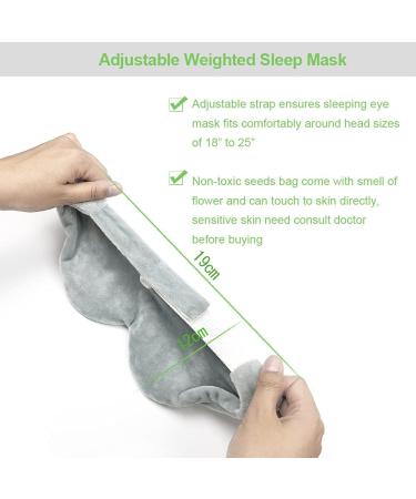 Weighted Eye Sleeping Mask with Hot Cold Therapy Pack - Universal Size Adjustable for Migraine, Dry Eyes, Sinus Pain - Removable Heatable and Freezable Pack for Stress Relief - Buy Online on GoSupps.com