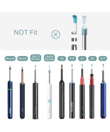 Bebird Replacement Tips - 8 Waterproof Silicone Ear Spoons for Ear Wax Removal | Compatible with W3/R3/T15/X3/X17 PRO/D3Pro/T5/R1 - Original Ear Cleaner Tips Set - Buy Online on GoSupps.com