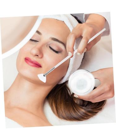 DOITOOL Beauty White Brush Facial Mud Brush Glass Mud Bowls Make up for Beauty Tools Body Butters Facial Tools Mixing Bowls Bristle Brush Nylon Pearlescent - Buy Online on GoSupps.com