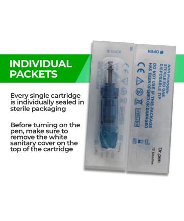 Dr. Pen Ultima M8S / A9 Replacement Cartridges - 10 Pack - 12 Pins (0.25mm) - Disposable Parts - Buy Online on GoSupps.com