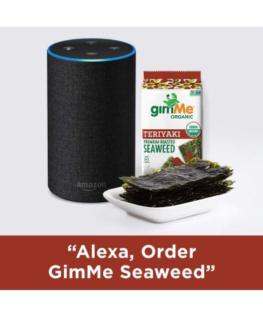 gimMe Snacks Organic Teriyaki Seaweed (12-Pack) | Healthy, Non-GMO, Gluten-Free Snack | Perfect for Kids & Adults - Buy Online on GoSupps.com