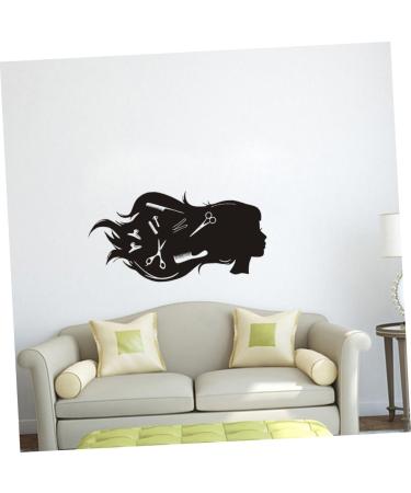 HAPINARY Wall Sticker for Salon Self-Adhesive Wall Sticker Wall Sticker for Hair Salon Wall Decals Barber Shop Wall Decal Decoration for Home Homedecor Hairdressing Wall Sticker - Buy Online on GoSupps.com