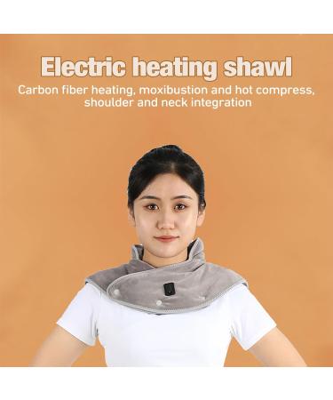 Warm Heated Shoulder Pad & Scarf - Fulenyi Gray | Skin-Friendly 3 Heat Settings for Neck & Back Relief - Buy Online on GoSupps.com