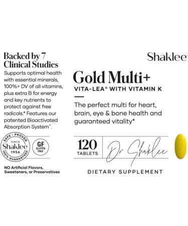 Vita Lea Gold with Vitamin K 120 Tablets - Essential Daily Supplement for Overall Health - Buy Online on GoSupps.com