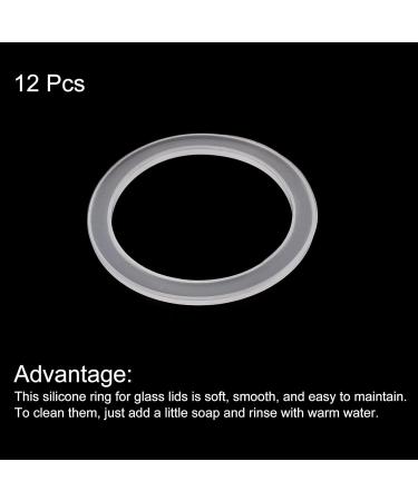 Sourcing Map Silicone Seals for Mason Jar 12pcs - Leak Proof Rubber Gasket for Glass Jars Standard Mouth - White 70mm - Buy Online on GoSupps.com