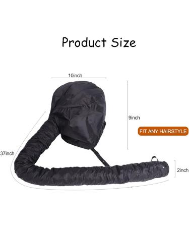 Soulta Satin Diffuser Drying Cap - 2023 New Curly Hair Diffuser for Hair Dryer - Speed Up Full Hair Drying - Universal Fit (Black) - Buy Online on GoSupps.com