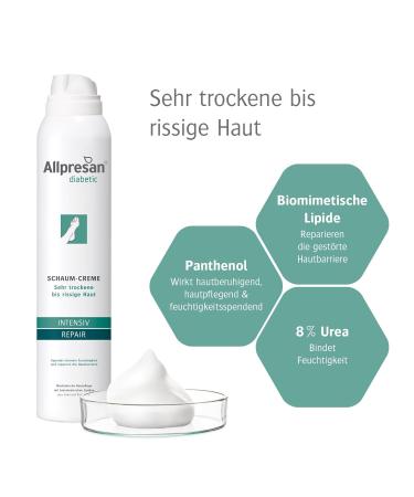 Allpresan Diabetic Intensive + Repair Urea Foam Cream | 200ml for Very Dry & Cracked Foot Skin | Ideal for Diabetes Mellitus - Buy Online on GoSupps.com