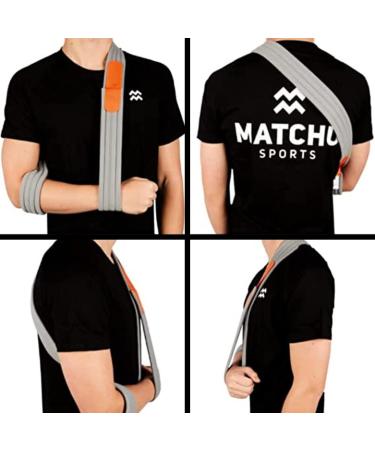 Matchu Sports Mitella Universal - Adjustable Arm Sling for Pain Relief | Unisex 170cm | Physiotherapist Approved for Breaks & Bruises | Gray - Buy Online on GoSupps.com