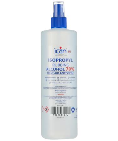 ican isopropyl rubbing alcohol 70% first aid antiseptic 500ml spray