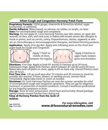 Dr. Loo's Natural Infant Patches for Cough and Congestion | 2 weeks-12 Months | 6 Patches - Buy Online on GoSupps.com