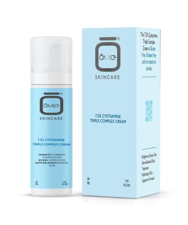 OMIC+ Skincare 7.5% Cysteamine Triple Complex Cream - 1.01 fl Oz / 30ml Brightening & Tone-Improving Face Cream for Uneven Skin & Dull Complexion Lightweight Texture