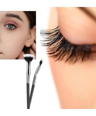 2PCS Folding Angle Scalloped Lash Brush Mascara Fan Brush Eye Makeup Fan Brush Eyelash Comb for Upper Lower Eye Lash Women's Eye Makeup Eyelash Wand Brushes - Buy Online on GoSupps.com