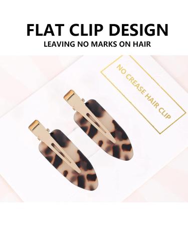No Bend Hair Clip No Crease Duckbill Hair Clips No Crease Hair Clips Bangs Hair Clip No Dent Hair Barrettes Styling Duckbill Clips(Leopard) - Buy Online on GoSupps.com