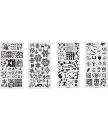Halloween Nail Art Stamping Plates Kit - DIY Manicure Templates for Women & Girls - Festive Nail Designs - Buy Online on GoSupps.com