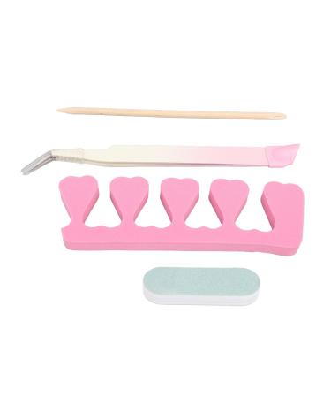 Stainless Steel Manicure Tools Set for Dead Skin Removal with Tweezers Toe Separator Wood Stick Sand Bar Professional Nail Care Kit