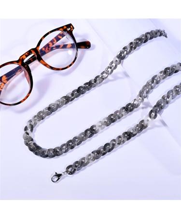 SBTRKT 5-Piece Acrylic Fiber Eye Chain | Robust Slip-Resistant Waterproof Sunglasses Accessory - Black & White - 72cm - Buy Online on GoSupps.com