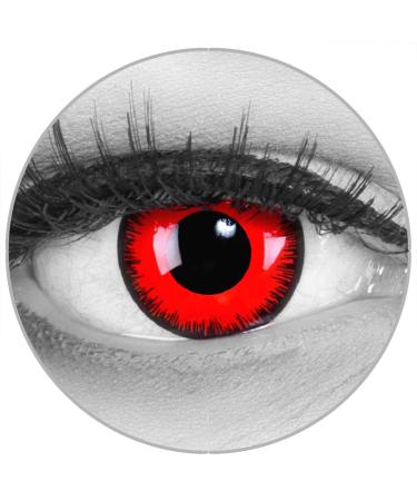 Colored red vampire vampire contact lenses color fun contact lenses red lunatic top quality for carnival carnival and halloween free lentil containers without strength - Buy Online on GoSupps.com