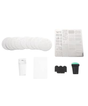 minkissy 1 Set Nail Plate Nail Print Tool Nail Art Stamping Nail Jelly Stamper Nail Image Plate Nail Art Images Silicone Nail Tools Nail Printing Template Image Board Steel Plate Manicure